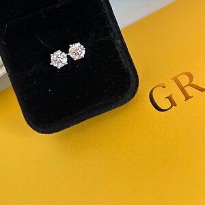 MOISSANITE RS 1 ct GRA Fashion Certified Earrings